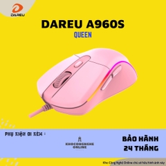 Chuột DAREU A960S Hồng / Trắng / Đen - ULTRALIGHT (PixArt PMW3389, DPI 16000)