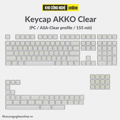 Bộ keycap cho bàn phím cơ AKKO Clear (PC / ASA-Clear profile / 155 nút)