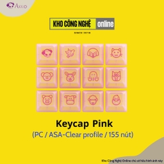 Bộ keycap AKKO trong suốt xuyên led AKKO Keycap set ASA Clear (PC / ASA-Clear profile / 155 nút)