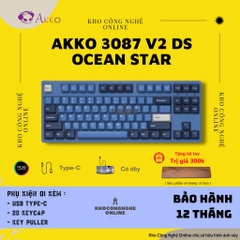Bàn phím cơ AKKO 3087 v2 DS Ocean Star (Akko sw v2)