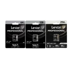 Thẻ nhớ SD Lexar Profes. 1667x SDXC UHS-II U3 V30, 64GB/ 128GB/ 256GB