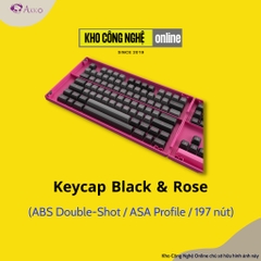 Bộ Keycap cho bàn phím cơ Akko Black and Rose (PBT Double-Shot/ASA profile/197 nút)