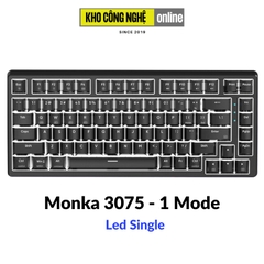 Monka 3075 V2 Pro - Bàn phím cơ Monka 3075 V2 Pro Mạch Xuôi (Led RGB, Kết Nối 3 Mode, Màn Hình LCD)