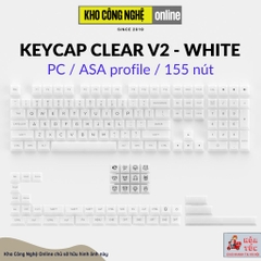 AKKO Clear Keycaps Set v2 – White (PC / ASA profile / 155 nút) - Hàng chính hãng