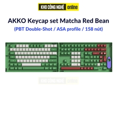 AKKO Keycap set Matcha Red Bean (PBT Double-Shot / ASA profile / 158 nút)