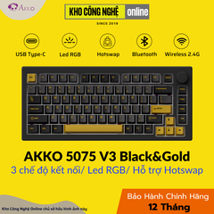 Bàn phím cơ AKKO 5075 V3 Black&Gold