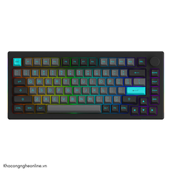 Bàn phím cơ AKKO 5075B Plus Black & Cyan (Multi-modes / RGB / Hotswap / Gasket mount)