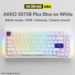 Bàn phím cơ AKKO 5075B Plus Blue on White (Multi-modes / RGB / Hotswap / Gasket mount)