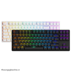 Bàn phím AKKO 5087 RGB ASA – Black / White (Foam tiêu âm / Hotswap / AKKO CS Jelly switch)