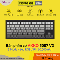 Bàn phím AKKO 5087 V3 Black&Gray Gradient