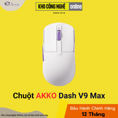 Chuột Không dây Gaming Akko Dash V9 Max White