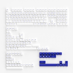 Bộ keycap Akko Blue on White (PBT Double-Shot/ASA profile/197 nút)