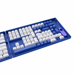 Bộ keycap Akko Blue on White (PBT Double-Shot/ASA profile/197 nút)