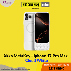Ốp Bàn Phím iPhone 17 Pro Max Akko MetaKey - Cloud White
