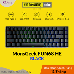 Bàn phím cơ MonsGeek FUN68 HE Black Glare Magnetic switch
