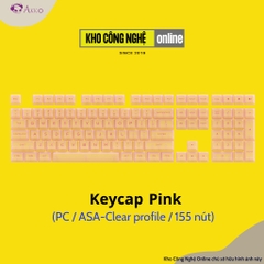 Bộ keycap AKKO trong suốt xuyên led AKKO Keycap set ASA Clear (PC / ASA-Clear profile / 155 nút)
