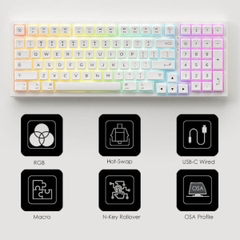 Bàn phím cơ AKKO PC98B Plus AIR (Multi-modes / Hotswap / RGB / Top mount / CS Switch - Air) - Hàng Đặt Trước 15 Ngày