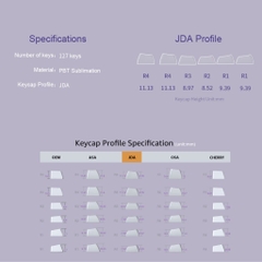 Bộ Keycap AKKO Provence (PBT Double-Shot / JDA profile / 127 nút)