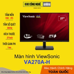 Màn Hình ViewSonic VA270A-H 27'', Full HD - Tấm nền IPS, 120Hz, 1ms (Hàng Chính Hãng)