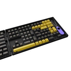 Keycap AKKO Black Gold (PBT Double-Shot/ASA profile/158 nút) - Hàng chính hãng