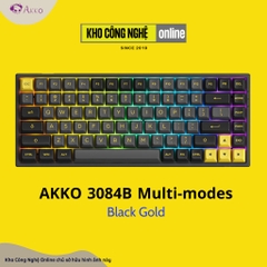 Bàn phím cơ AKKO 3084B Plus Black Pink (Bluetooth 5.0 / Wireless 2.4Ghz / Hotswap / Foam tiêu âm / AKKO CS Jelly sw)