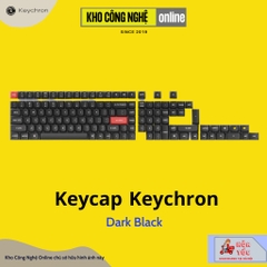 Keycap Keychron PBT Double Shot - OSA Profile (Dark Black / Dark Gray)