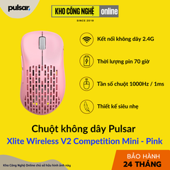 Chuột không dây Pulsar Xlite Wireless V2 Competition Mini Pink