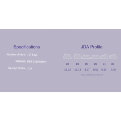 Bộ Keycap AKKO Provence (PBT Double-Shot / JDA profile / 127 nút)
