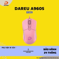 Chuột DAREU A960S Hồng / Trắng / Đen - ULTRALIGHT (PixArt PMW3389, DPI 16000)
