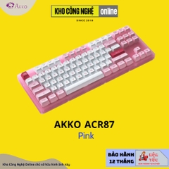 Bàn phím cơ AKKO ACR87 pink (Hotswap / RGB / AKKO CS sw Jelly Blue)