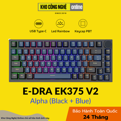 Bàn phím cơ gaming EDRA EK375 V2 Alpha / Beta (Linear switch)