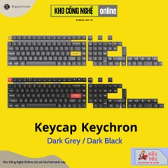 Keycap Keychron PBT Double Shot - OSA Profile (Dark Black / Dark Gray)