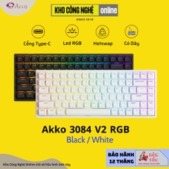 Bàn Phím Cơ AKKO 3084 v2 RGB (Foam tiêu âm / Hotswap / AKKO CS Jelly switch)