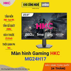 Màn hình Gaming HKC MG24H17 23.8inch | Fast IPS | 260Hz