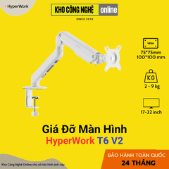 Giá treo / Arm màn hình HyperWork T6 V2 Trắng