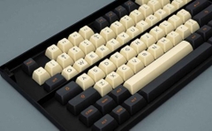 Keycap AKKO Carbon Retro (PBT Double-Shot/ASA profile/158 nút)