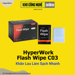 Khăn làm sạch nhanh HyperWork Flash Wipe - Hộp 20 cái | C03 - Hàng Chính Hãng