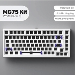 Kit bàn phím cơ MonsGeek MG75 White (Dual Mode / Hotswap 5 pin) - Hàng chính hãng
