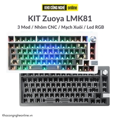 KIT LMK81 - KIT Bàn phím cơ LMK81 RGB mạch xuôi kết nối 3 chế độ (Nhôm CNC, Gasket Mount)