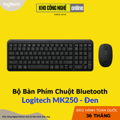 Combo Bàn Phím + Chuột Logitech MK250 / Đen