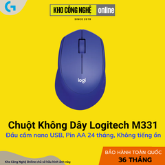 Chuột Không Dây Logitech M331 - Xanh