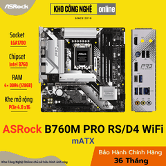 Mainboard ASROCK B760M PRO RS/D4 WiFi (Hàng chính hãng)