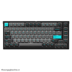 Bàn phím cơ MonsGeek MG75 Black & Cyan (White LED / AKKO sw v3)