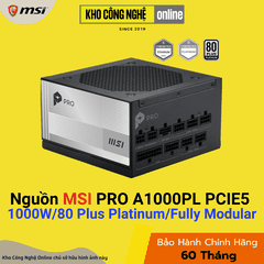 Nguồn MSI PRO A1000PL PCIE5