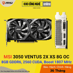 Card Màn Hình MSI GeForce RTX 3050 VENTUS 2X XS 8G OC