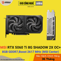 Card Màn Hình / VGA MSI GeForce RTX 5060 Ti 8G SHADOW 2X OC PLUS