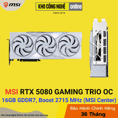 Card Màn Hình / VGA MSI GeForce RTX 5080 16G GAMING TRIO OC WHITE