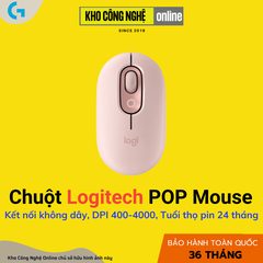 Chuột Không Dây Logitech POP Mouse - Hồng