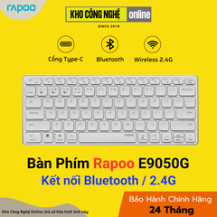 Bàn Phím Không Dây Rapoo E9050G - Trắng