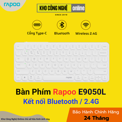 Bàn Phím Không Dây Rapoo E9050L - Trắng